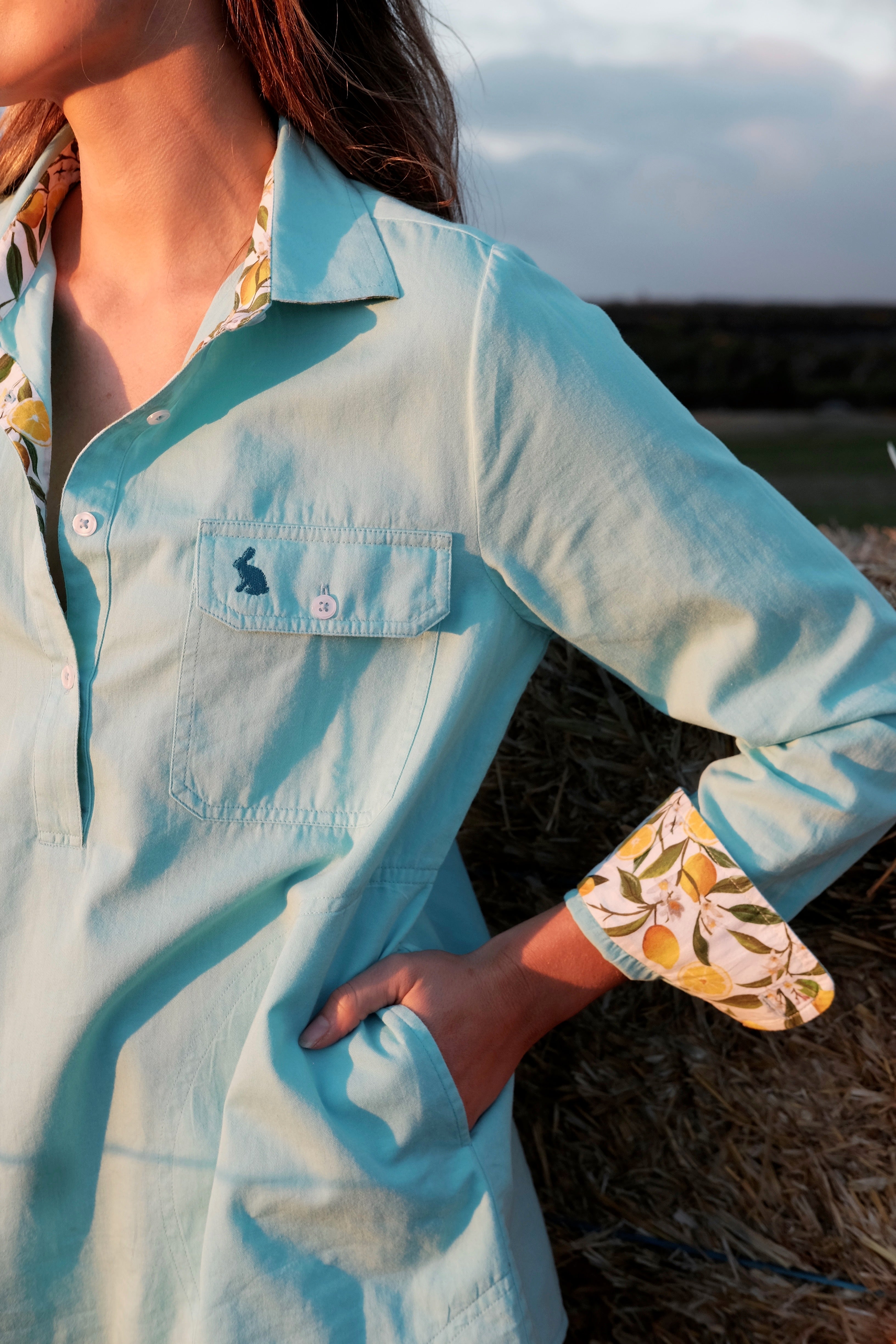 Renmark Womens Half Button Shirt