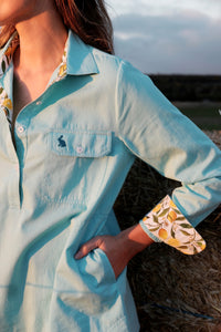 Renmark Womens Half Button Shirt