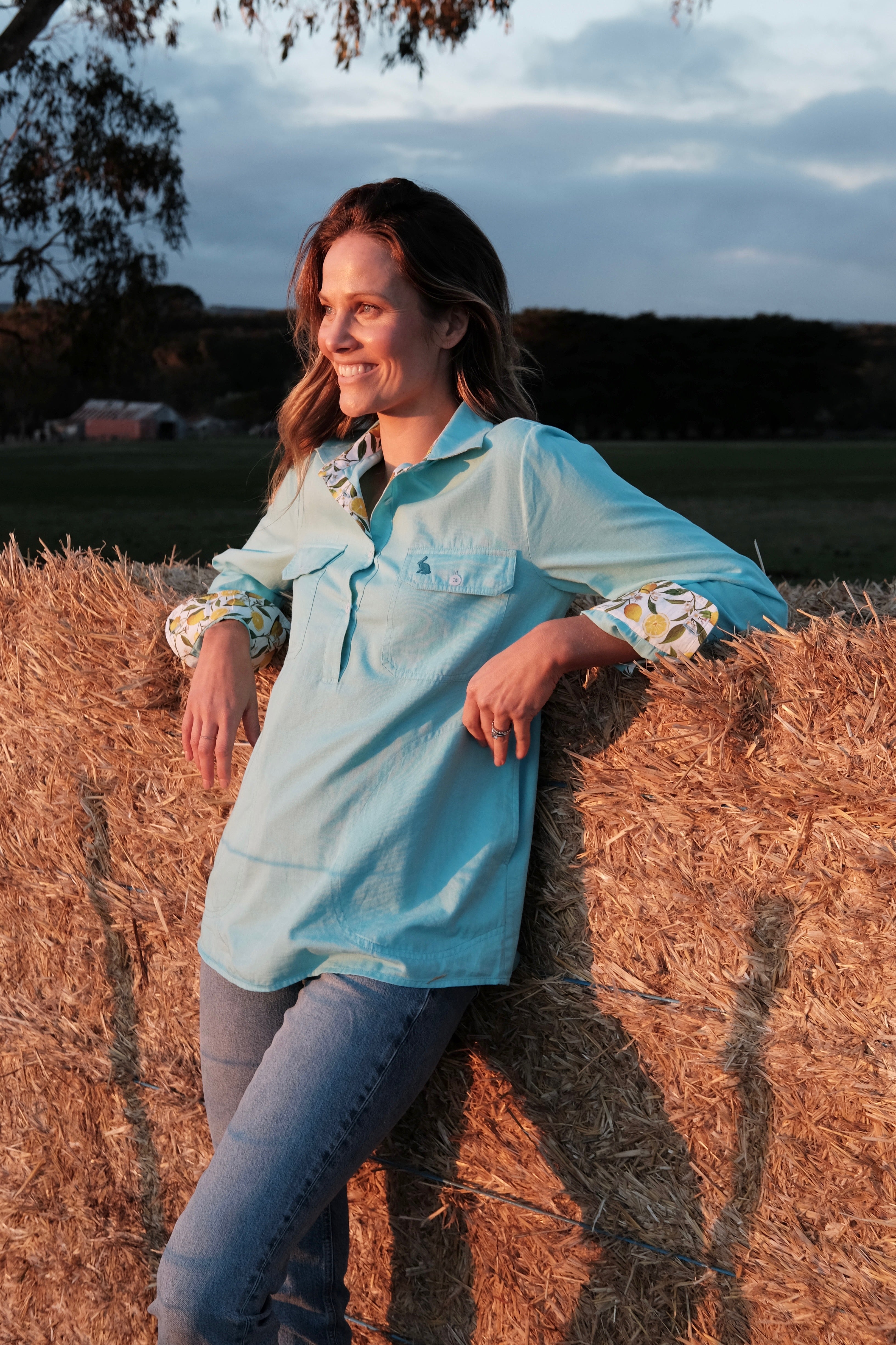 Renmark Womens Half Button Shirt