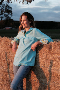 Renmark Womens Half Button Shirt