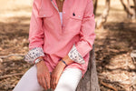 Load image into Gallery viewer, Coolamon Womens Half Button Shirt - Pink
